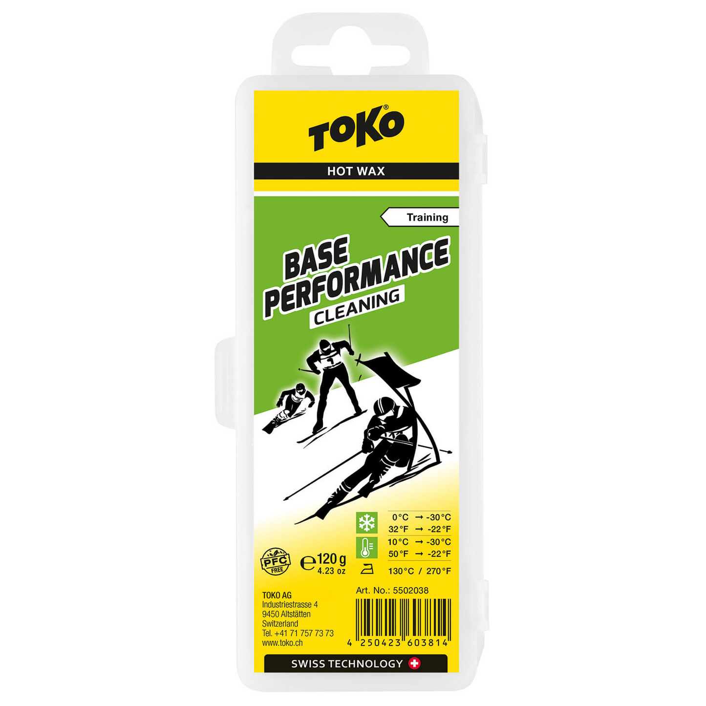 A product picture of the Toko Base Performance Cleaning Paraffin Melt Wax