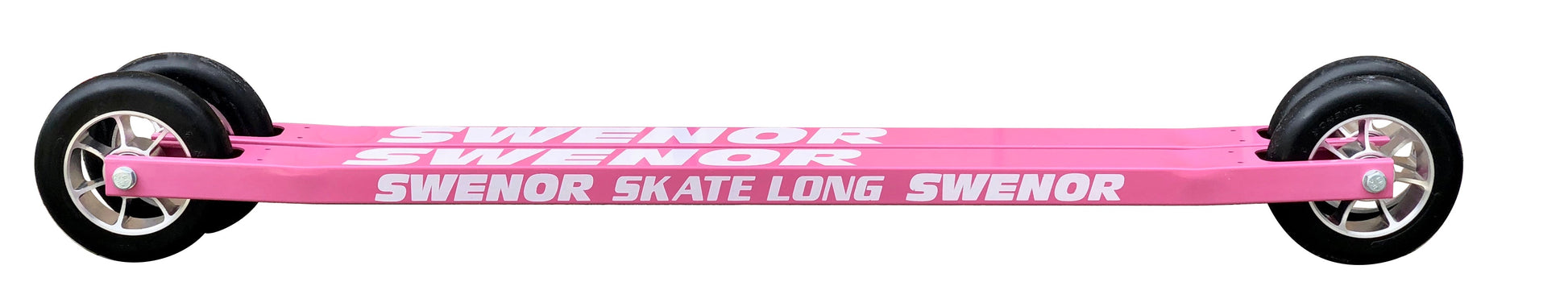 An aluminium skate rollerski with a longer shaft for a better balance point.