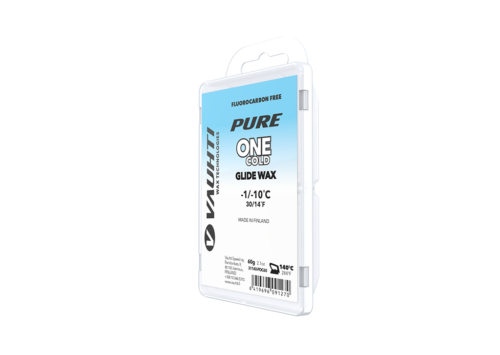 From the Vauhti Fluoro-free PURE line. PURE-LINE ONE COLD PARAFFIN An entry-level fluoro-free paraffin for cold conditions. 