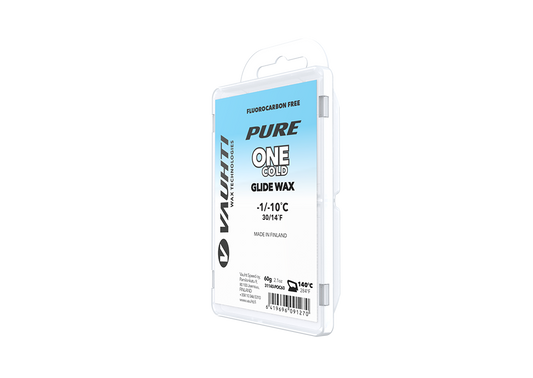 From the Vauhti Fluoro-free PURE line. PURE-LINE ONE COLD PARAFFIN An entry-level fluoro-free paraffin for cold conditions. 