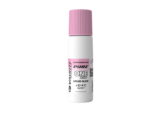 From the Vauhti Fluoro-free PURE line. PURE-LINE ONE MID LIQUID GLIDE An entry-level fluoro-free paraffin for med conditions. 