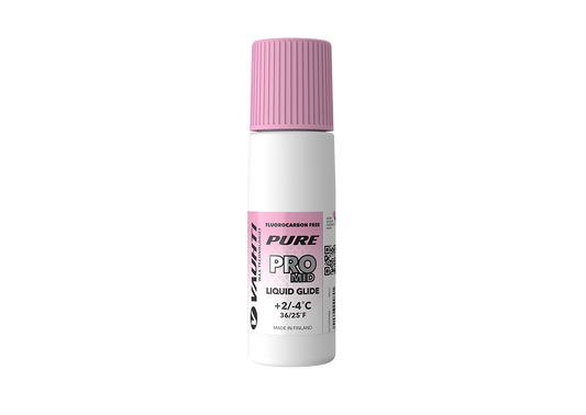 From the Vauhti Fluoro-free PURE line. PURE-LINE PRO MID LIQUID GLIDE A high-performance fluoro-free racing liquid for med conditions.