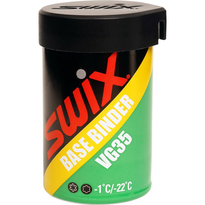 A product picture of the Swix VG35 Green Base Binder Kick Wax (-1C/-22C) | 45g